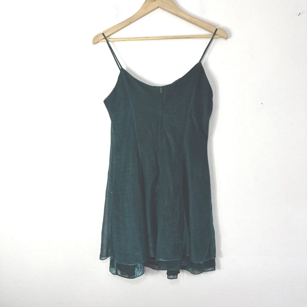 Vintage Steppin Out Mini Dress 11/12‎ Shimmery Metallic Cocktail Party Strappy